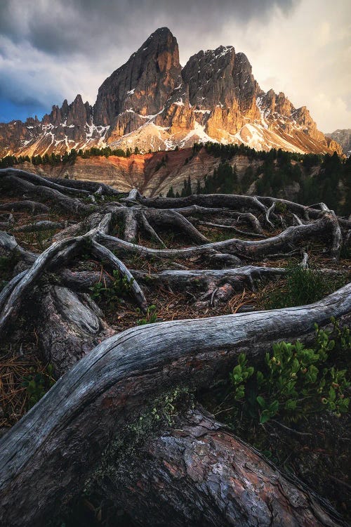 Dramatic Light At Peitlerkofel In The Dolomites