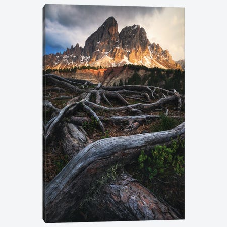 Dramatic Light At Peitlerkofel In The Dolomites Canvas Print #DGG178} by Daniel Gastager Canvas Artwork