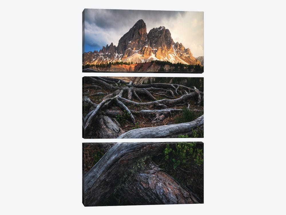 Dramatic Light At Peitlerkofel In The Dolomites by Daniel Gastager 3-piece Canvas Art