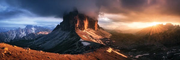 Trentino-South Tyrol: Dramatic Light After The Rain At Tre Cime Di Lavaredo by Daniel Gastager
