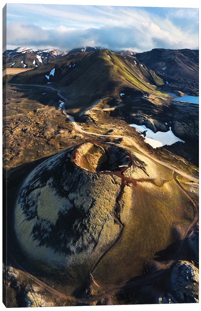 The Icelandic Highlands From Above Canvas Art Print - Daniel Gastager
