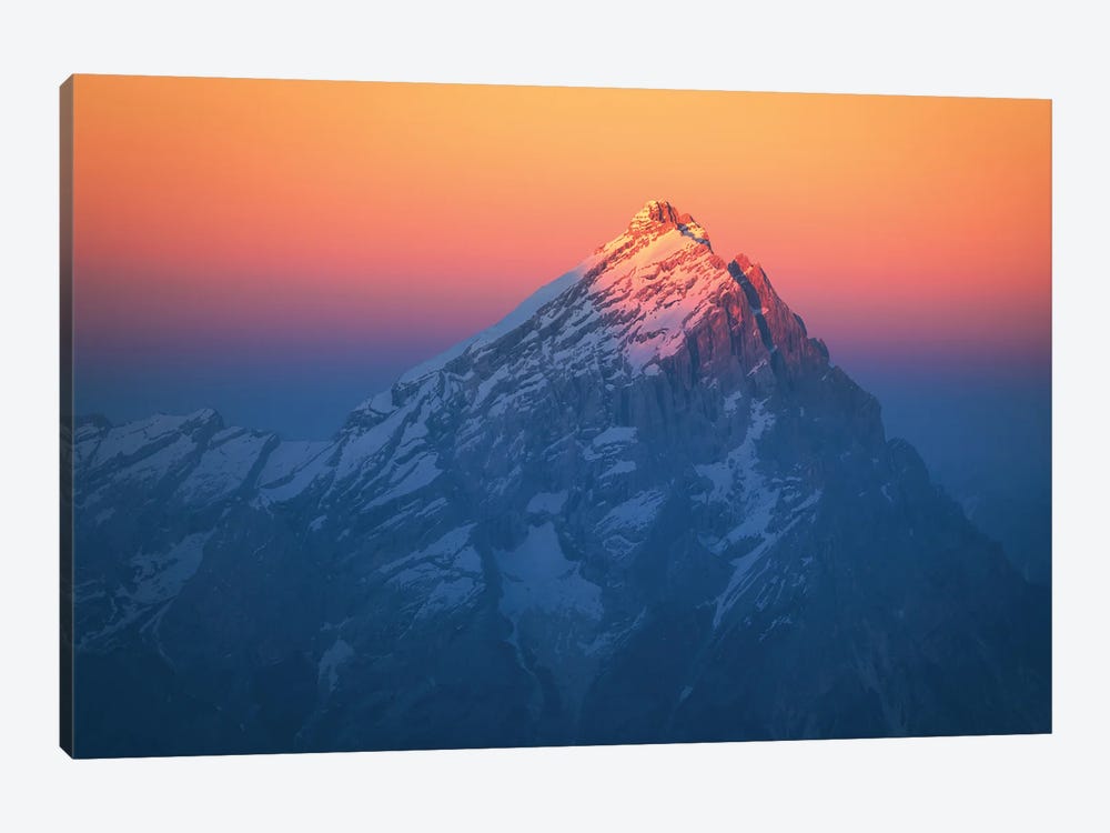 Colorful Sunset In The Dolomites by Daniel Gastager 1-piece Canvas Wall Art