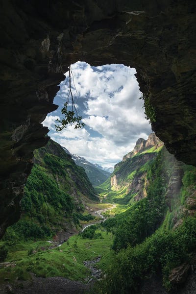 A Mysterious Alpine Cave In The French Alps by Daniel Gastager canvas print