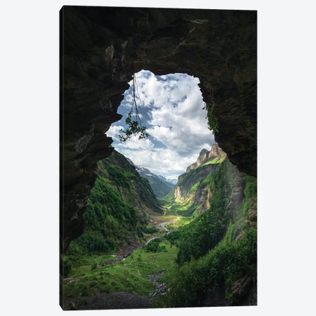 A Mysterious Alpine Cave In The French Alps Canvas Print #DGG192} by Daniel Gastager Canvas Artwork