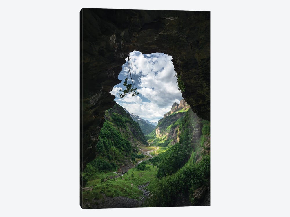 A Mysterious Alpine Cave In The French Alps by Daniel Gastager 1-piece Canvas Wall Art