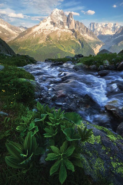 A Calm Summer Evening In The French Alps by Daniel Gastager canvas print