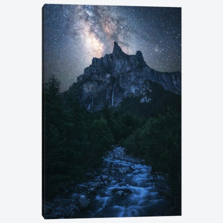 The Milky Way Above The French Alps Canvas Print #DGG194} by Daniel Gastager Art Print
