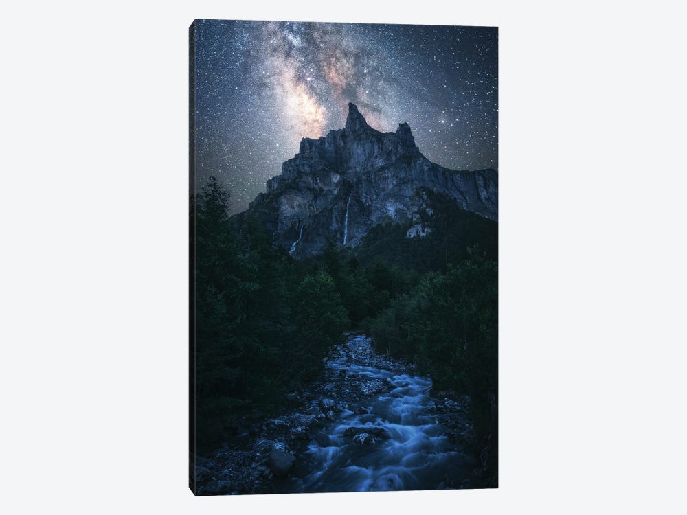 The Milky Way Above The French Alps by Daniel Gastager 1-piece Canvas Wall Art