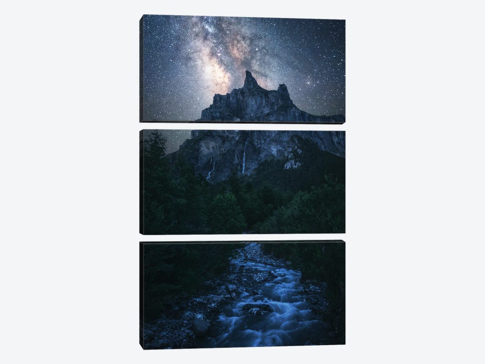 The Milky Way Above The French Alps by Daniel Gastager 3-piece Canvas Wall Art