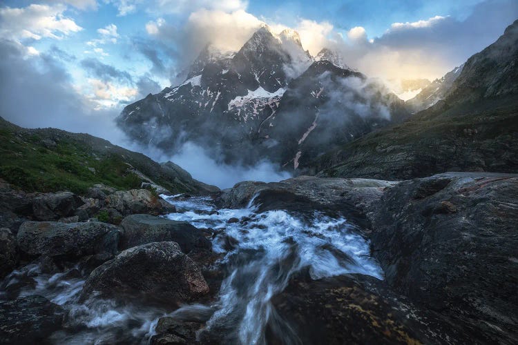 A Dramatic Mountain View In The French Alps