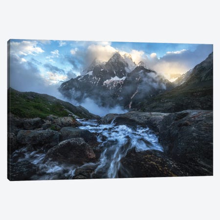 A Dramatic Mountain View In The French Alps Canvas Print #DGG197} by Daniel Gastager Art Print