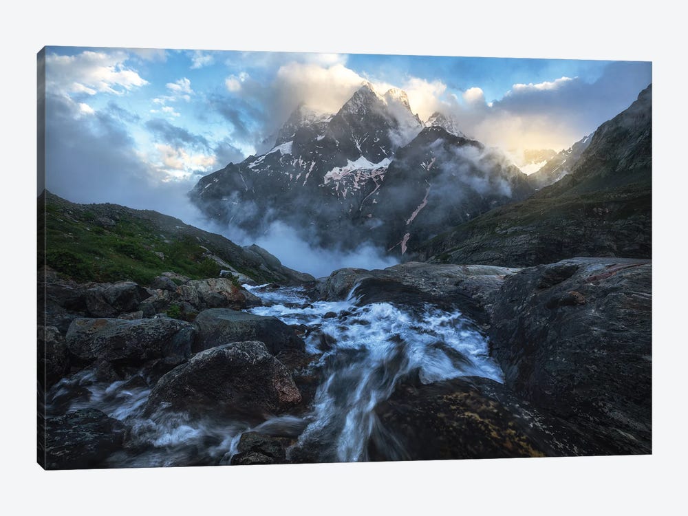 A Dramatic Mountain View In The French Alps by Daniel Gastager 1-piece Canvas Print