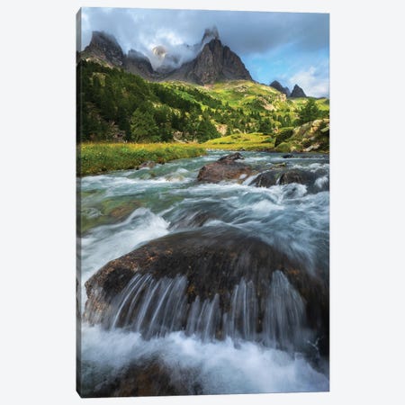 Golden Morning Light In The French Alps Canvas Print #DGG198} by Daniel Gastager Canvas Art
