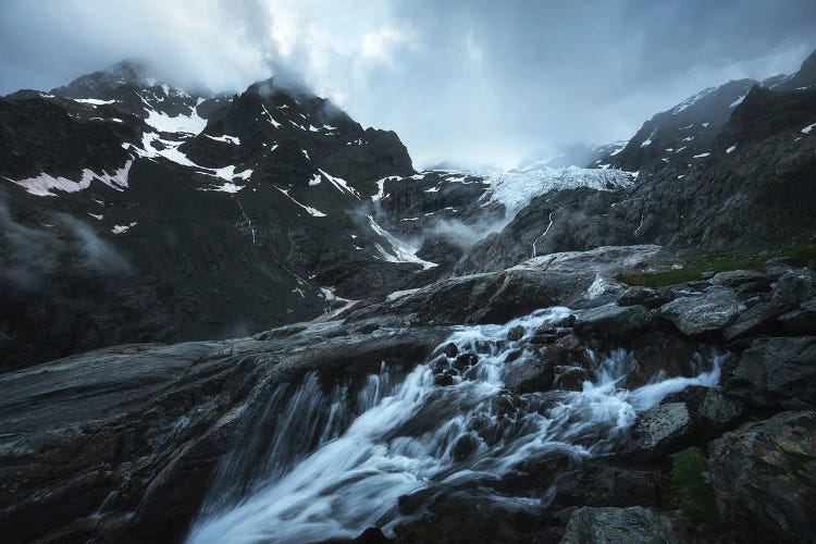 High Alpine Landscape In The French Alps