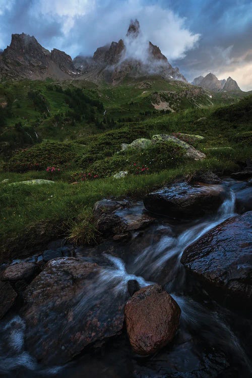 Last Light After The Rain In The French Alps