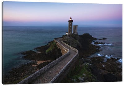 Lighthouse At The Coast Of Brittany Canvas Art Print - Brittany