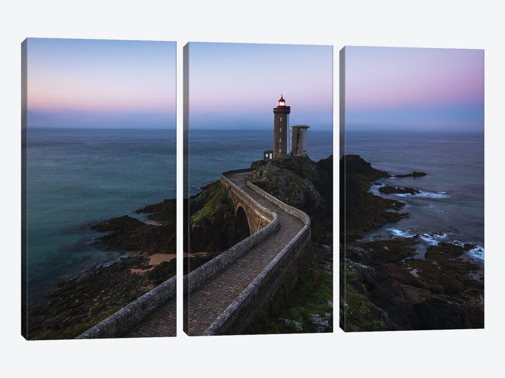 Lighthouse At The Coast Of Brittany by Daniel Gastager 3-piece Canvas Artwork