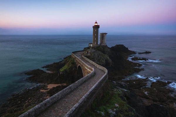 Daniel Gastager: Lighthouse At The Coast Of Brittany by Daniel Gastager
