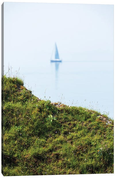 Sailboat At The Coast Of Brittany Canvas Art Print - Brittany