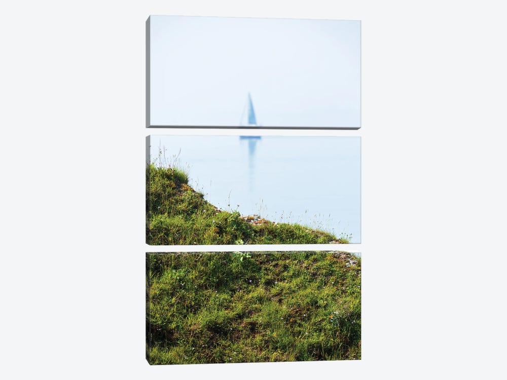 Sailboat At The Coast Of Brittany by Daniel Gastager 3-piece Art Print