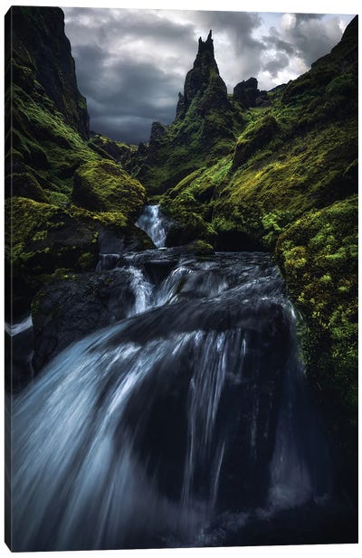 Mysterious Canyon In Iceland Canvas Art Print - Daniel Gastager