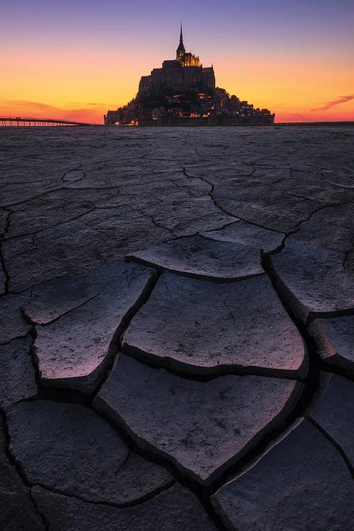 Sunset At Le Mont Saint Michel