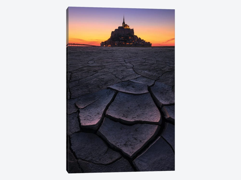Sunset At Le Mont Saint Michel by Daniel Gastager 1-piece Canvas Art
