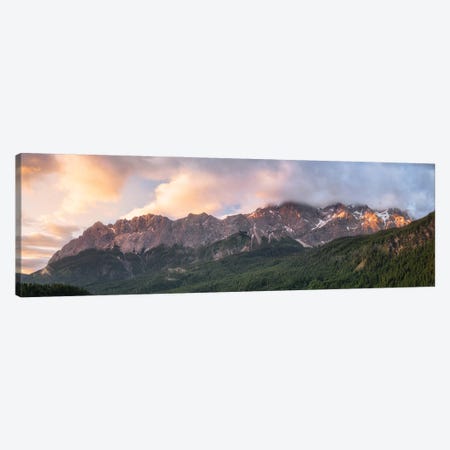 A Alpine Sunrise Panorama Canvas Print #DGG213} by Daniel Gastager Canvas Print