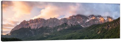 A Alpine Sunrise Panorama Canvas Art Print - Daniel Gastager