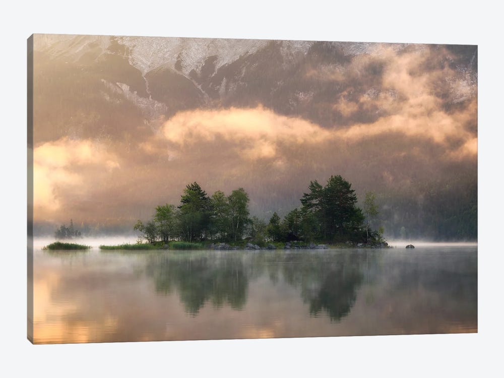 Calm Morning Reflection At The Lake by Daniel Gastager 1-piece Canvas Art Print