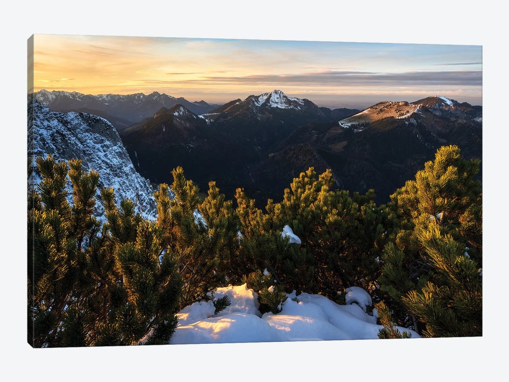First Snow In The German Alps by Daniel Gastager 1-piece Canvas Print