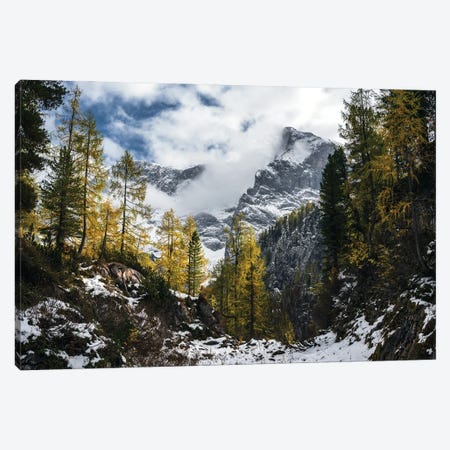 Snowy Fall Afternoon In The German Alps Canvas Print #DGG221} by Daniel Gastager Canvas Wall Art