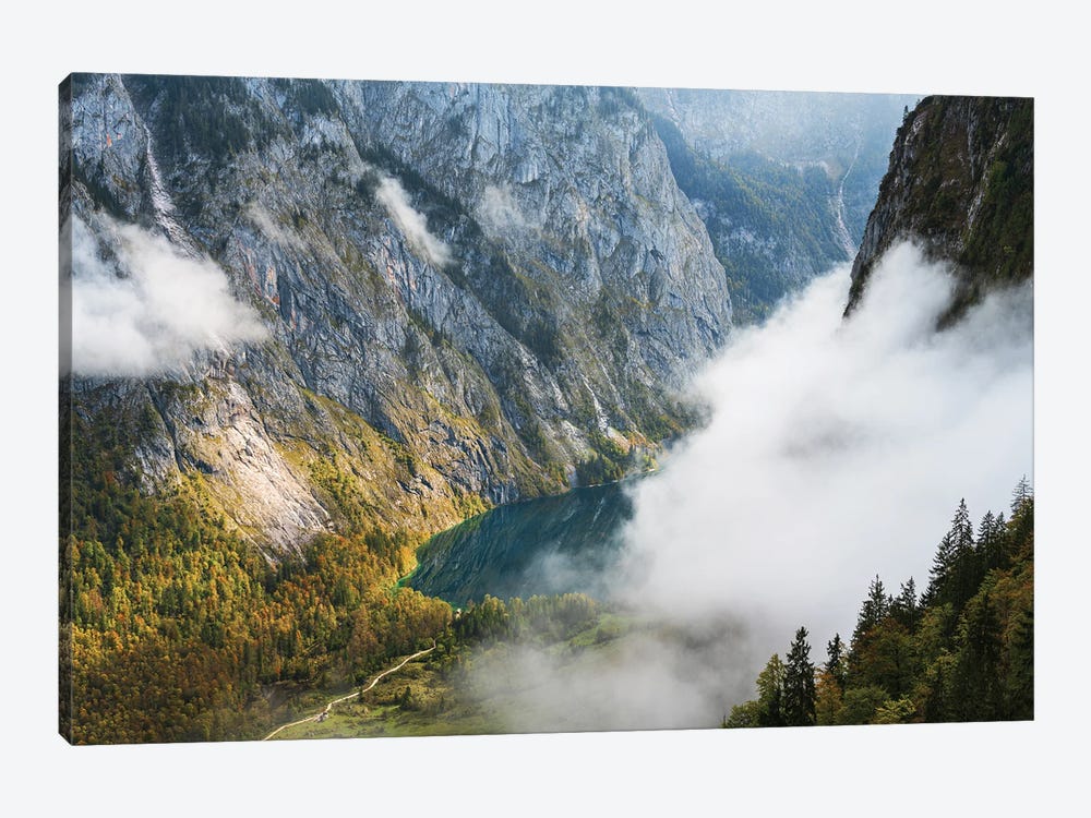 Foggy Autumn View In The German Alps by Daniel Gastager 1-piece Canvas Wall Art