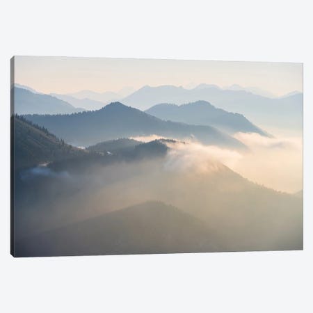 Foggy Morning In The Bavarian Alps Canvas Print #DGG227} by Daniel Gastager Canvas Art Print