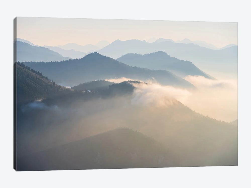 Foggy Morning In The Bavarian Alps by Daniel Gastager 1-piece Canvas Wall Art