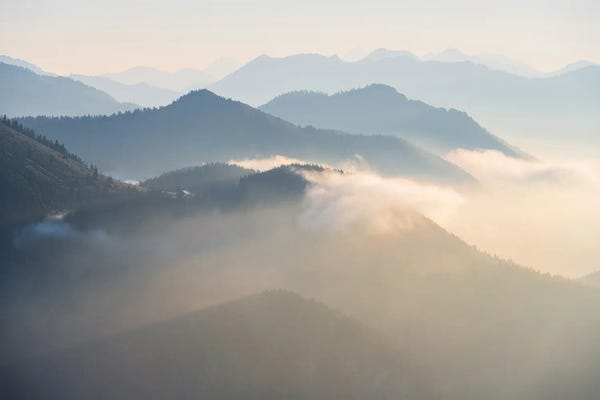 Daniel Gastager: Foggy Morning In The Bavarian Alps by Daniel Gastager