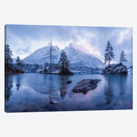 Frosty Sunset In The German Alps Canvas Print #DGG231} by Daniel Gastager Art Print