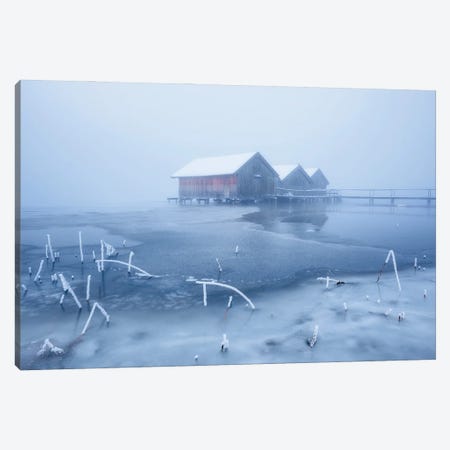 Frozen Huts Canvas Print #DGG234} by Daniel Gastager Canvas Wall Art