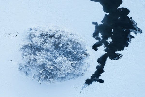 Daniel Gastager: Frozen Lake From Above by Daniel Gastager