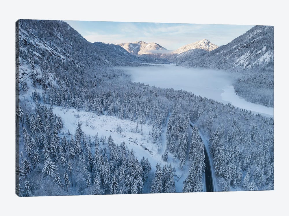 Frozen Landscape From Above by Daniel Gastager 1-piece Canvas Artwork