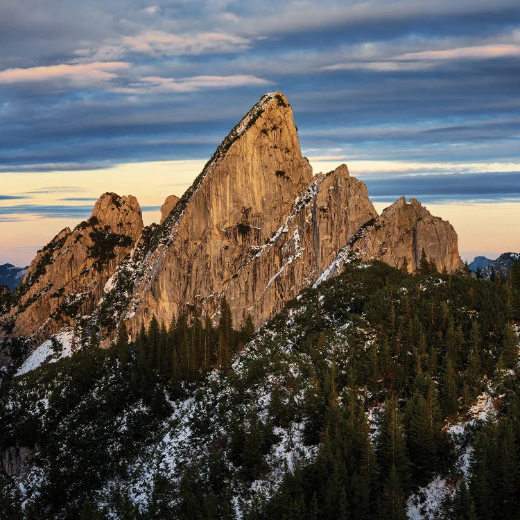 Glowing Peaks In The Alps