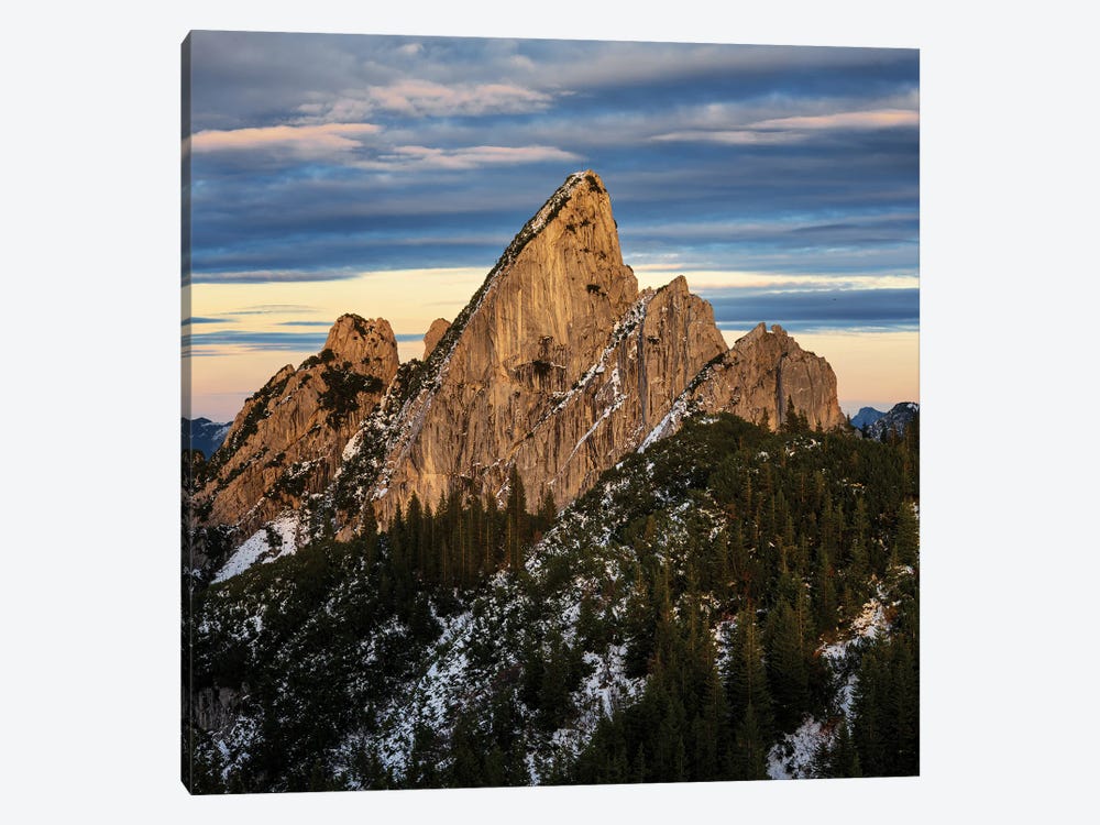 Glowing Peaks In The Alps by Daniel Gastager 1-piece Canvas Art Print