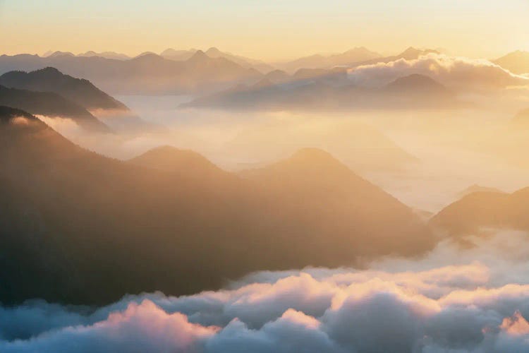 Golden Light Above The Clouds