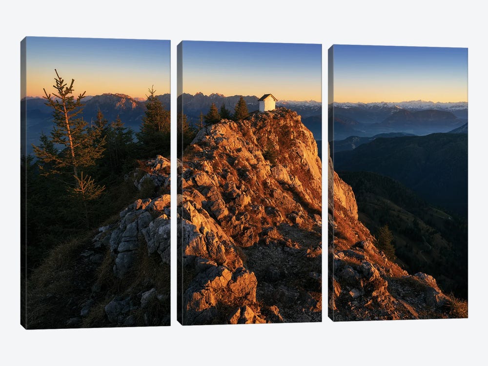 Last Light In The German Alps by Daniel Gastager 3-piece Canvas Artwork