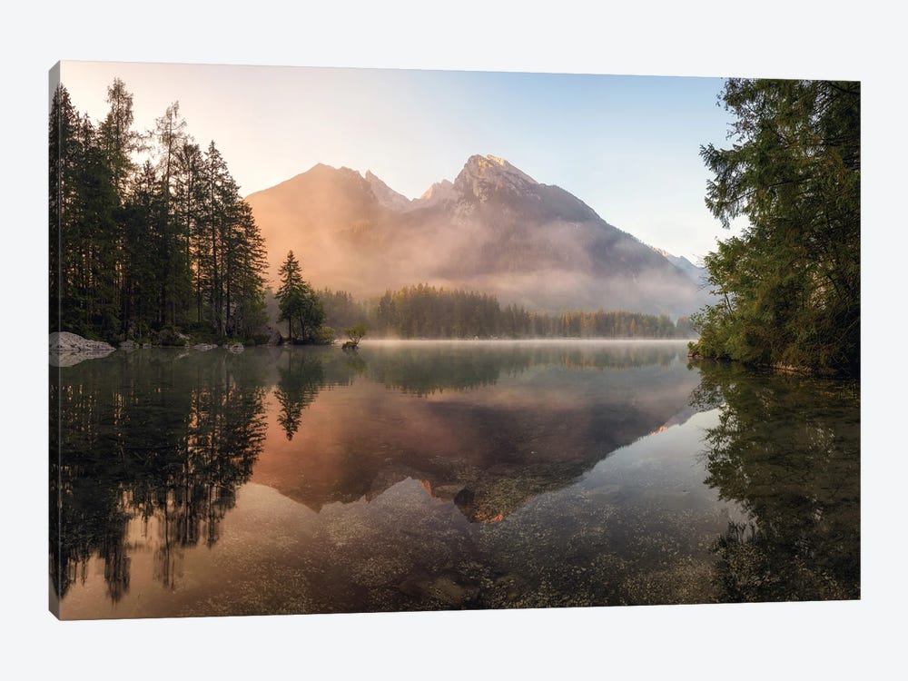Misty Summer Morning In The German Alps by Daniel Gastager 1-piece Canvas Print