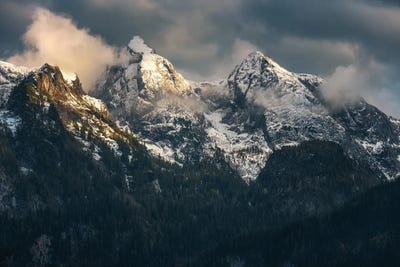 Moody Mountain View In The German Alps by Daniel Gastager art print