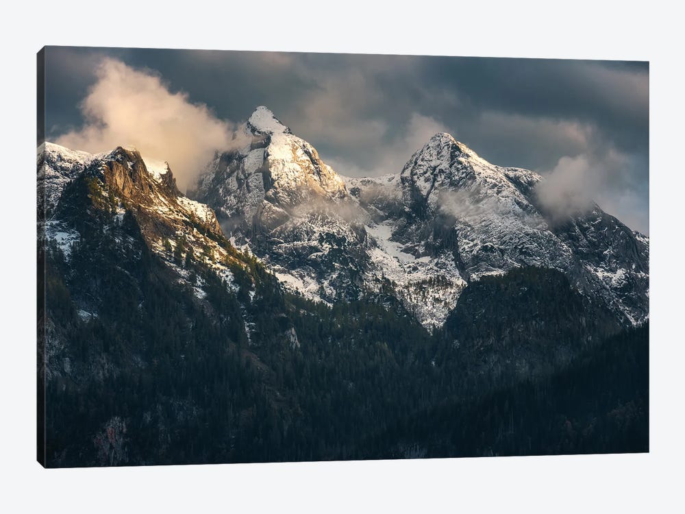 Moody Mountain View In The German Alps by Daniel Gastager 1-piece Canvas Artwork
