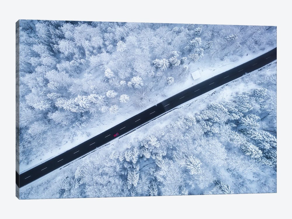 Winter Drone Shot From Above by Daniel Gastager 1-piece Art Print