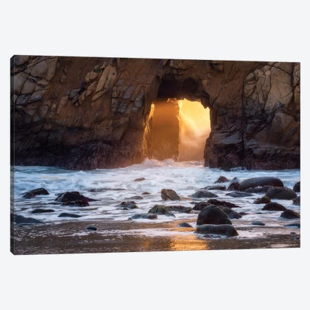 A Sunset At The Coast Of Big Sur Canvas Print #DGG262} by Daniel Gastager Canvas Artwork