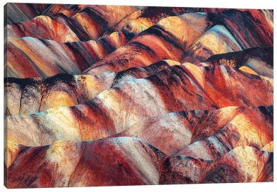 Colors Of The Badlands Canvas Art Print - Badlands National Park Art